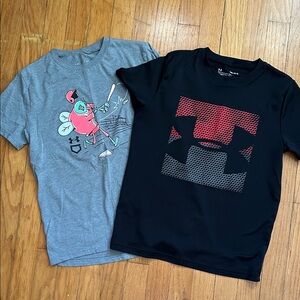 Under Armour Kids Black & Gray Graphic Short-Sleeve Tees